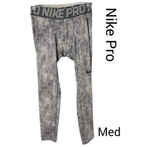 Nike Pro Men's Compression Bottoms Training Tights Printed Medium NWOT
